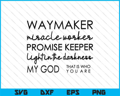 Waymaker Svg Miracle Worker Png Cutting Printable Files Creativeusarts