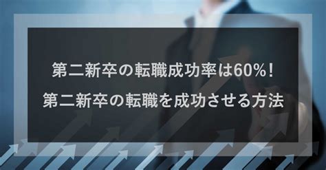 第二新卒の転職成功率は60 ！第二新卒の転職を成功させる方法