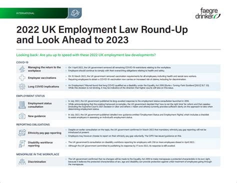 2022 U K Employment Law Round Up And Looking Ahead To 2023 Soulier