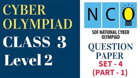 National Cyber Olympiad NCO Class 3 Level 2 Set 4 Part 1