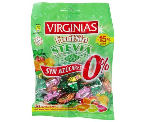 Virginias Caramelos Sabor Frutas Con Stevia Virginias Sin Gluten 110 G