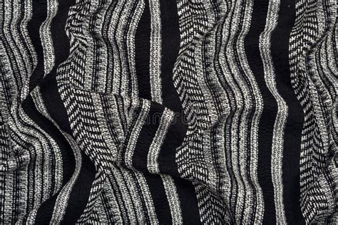 Draped Black And White Striped Fabric Texture Stock Photo Image Of