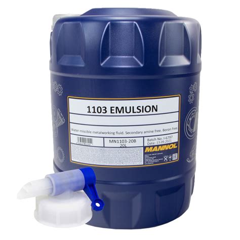 Emulsion Kühlmittel Schmiermittel Mannol 20 Liter inkl Auslasshahn o