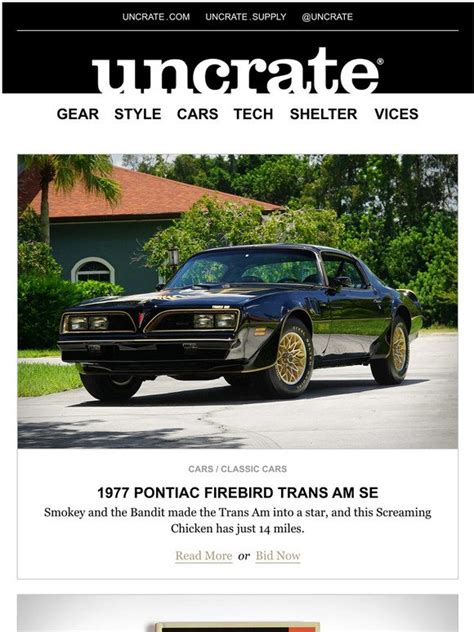 Uncrate Pontiac Firebird Trans Am Se More Milled