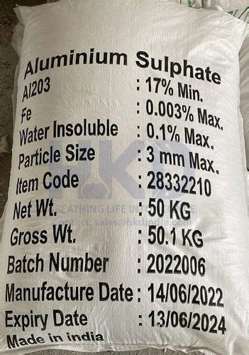 Aluminium Sulphate Non Ferric Alum Aluminum Sulphate Non Ferric