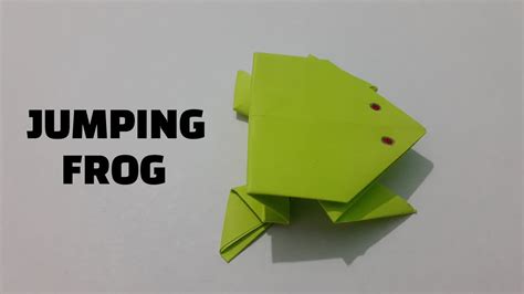 How To Make A Paper Frog Origami Jumping Frog Youtube