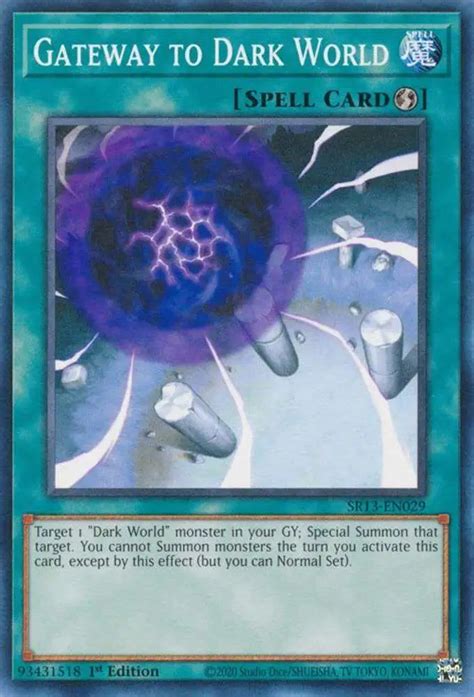 YuGiOh Structure Deck Dark World Single Card Common Gateway To Dark