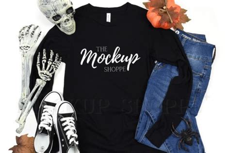 Bella Canvas Halloween Mockup Black Graphic By Themockupshoppe