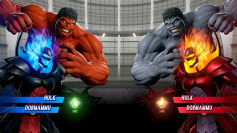 Red Hulk And Dormammu Vs Grey Hulk And Red Dormammu Marvel Vs Capcom Infinite Youtube