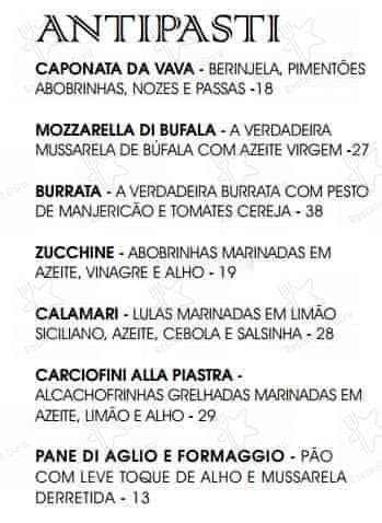 Menu em Pecorino Bar Trattoria Vila Nova Conceição São Paulo Rua