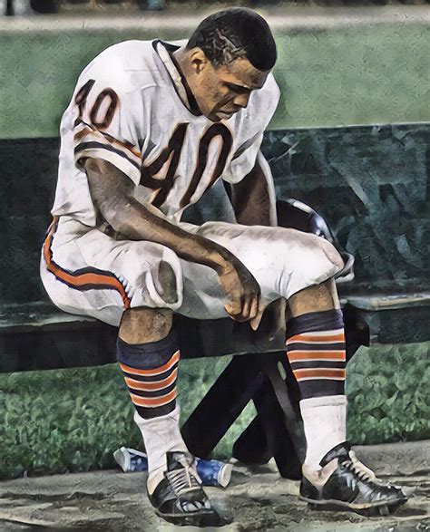 Gale Sayers Chicago Bears Abstract Art 1 Mixed Media by Joe Hamilton ...