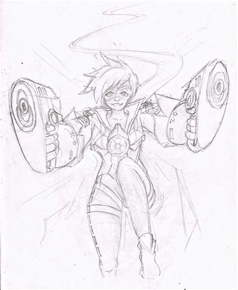 Tracer Overwatch Sketch By Yellownana On Deviantart