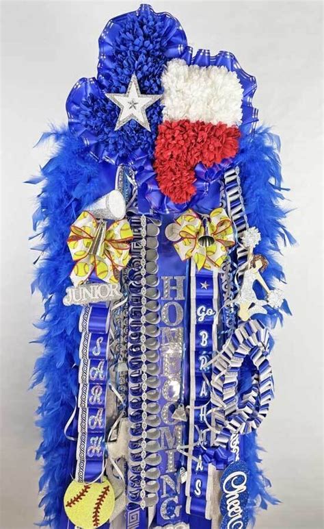 Texas shaped Homecoming Mum- School colors OR Senior- Custom - Boerne ...