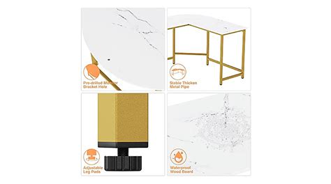 Weehom L Shaped Computer Desk with Monitor Stand, Reversible Corner ...