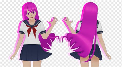 Yandere Simulator Waifu Drawing Anime, WAIFU, purple, violet - EroFound