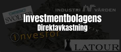 Investmentbolagen Med H Gst Direktavkastning Kronan Till Miljonen