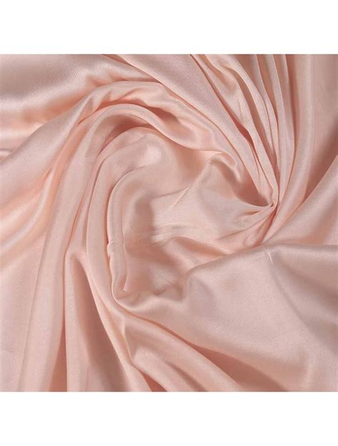 Light Pastel Peach Cotton Satin Fabric Saroj Fabrics