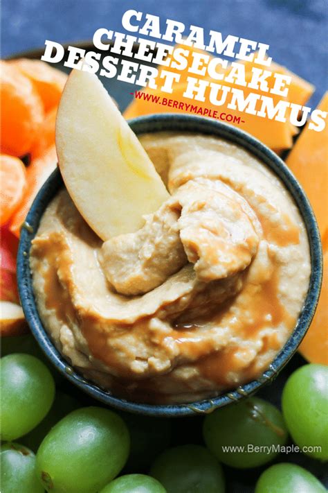 Caramel Cheesecake Hummus Sweet Homemade Dessert With Caramel Dulce De