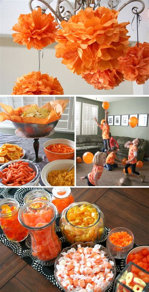 Pin By Michele Gooch On Birthday Party Orange Birthday Orange Birthday Parties Orange Party