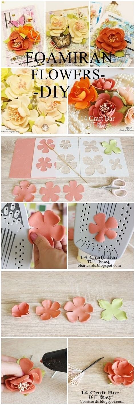 Diy Foamiram Flowers Video Tutorial Kwiaty Z Szablonu Samouczek