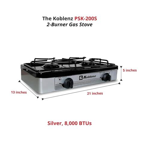 Koblenz 2 Burners Propane Manual Stainless Steel Outdoor Stove Kbzpfk200s At