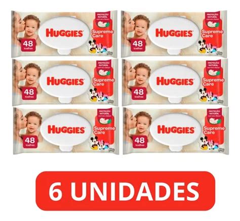 Kit 6 Lenço Umedecido Huggies Supreme Care C 48 Toalhas Mercadolivre