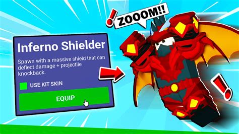 New Inferno Shielder Kit In Roblox Bedwars Youtube