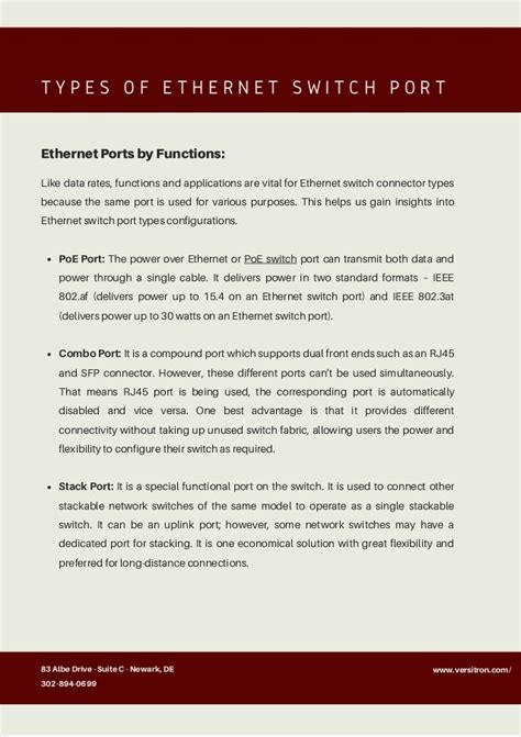 Types Of Ethernet Switch Portpdf