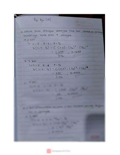 Solution Distribusi Binomial Studypool