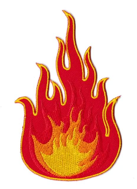 PATCH ÉCUSSON PATCHE Fire Flamme feu badge transfert thermocollant à