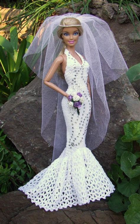 Crochet Wedding Dresses Barbie Wedding Dress Barbie Gowns Barbie