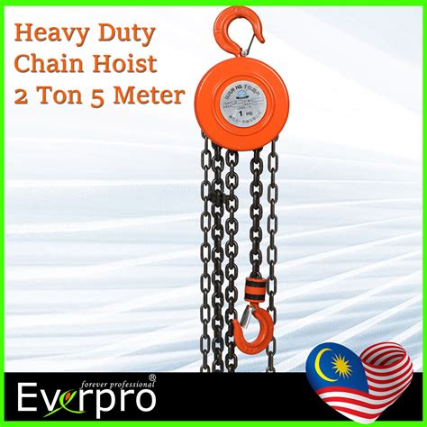 SHUANG GE Heavy Duty Chain Hoist HS Type 2 Tons 5 Meter Lazada