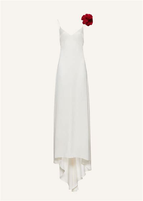 Rosette Embellished Slip Gown In Cream Magda Butrym In 2024 Red