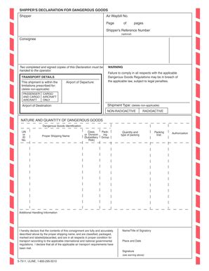 Hazmat Declaration Form Hot Sex Picture