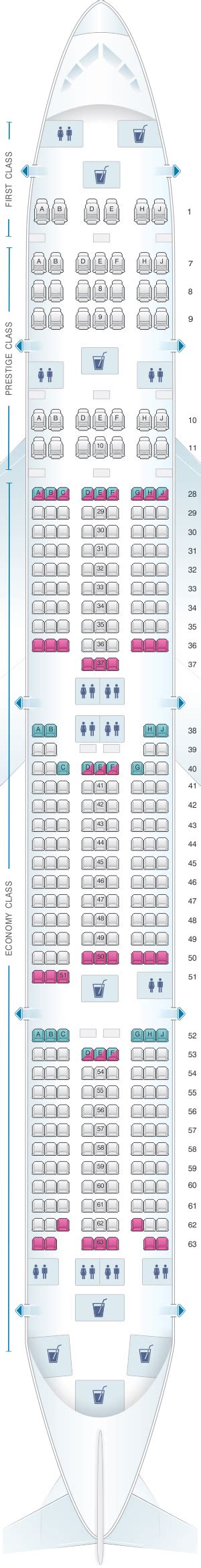 Seat Map Korean Air Boeing B777 300 Sleeper SeatMaestro