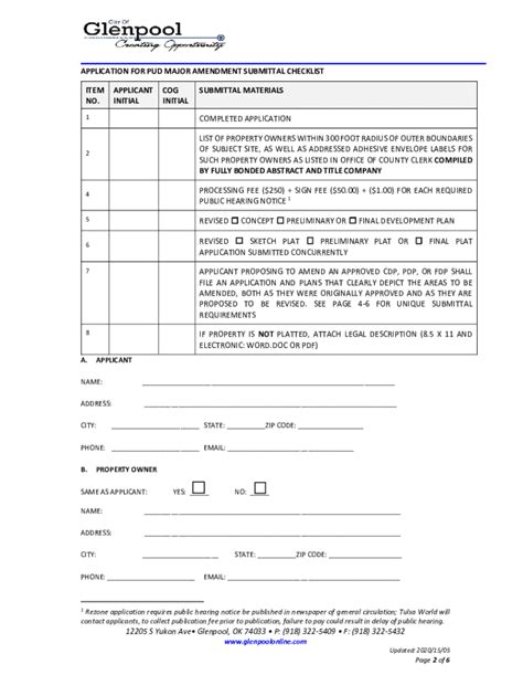 Fillable Online Application To Amend Planned Unit Development Pud Fax