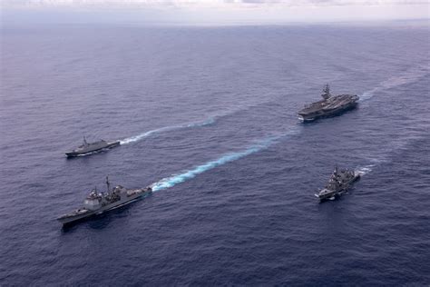 Dvids Images Uss Ronald Reagan Cvn 76 Steams In Formation With