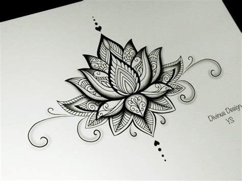 Lotus Mandala Tattoo Design and Stencil/template Instant Digital Download Tattoo Permit - Etsy ...