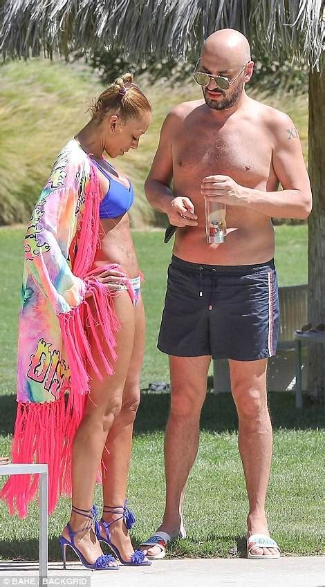 Mel B Spills Out Her Purple Bikini During Desert Hot Springs Retreat Daily Mail Online