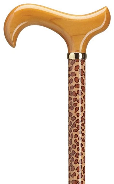 Ladies Leopard Print Walking Cane - Exquisite Canes