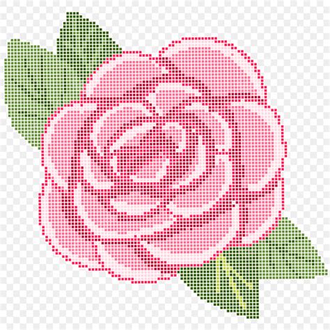 Pixel Roses White Transparent, Rose Pixels Illustration, Rose Png, Pixel Png, Pixels Png PNG ...