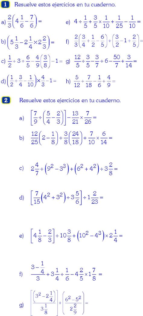 Operaciones Combinadas Con Fraccionarios O Racionales Ejemplos Y