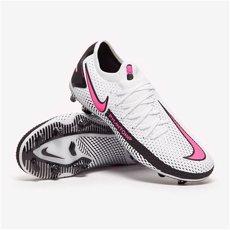 Nike Kids Phantom GT Pro FG - White/Pink Blast/Black - Junior Soccer ...