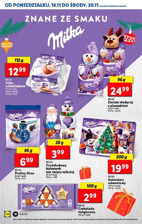 LIDL 18 listopada 2019 Gazetka słodycze świąteczne