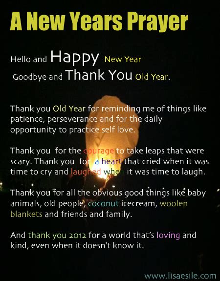 A New Year's Prayer of Thanks