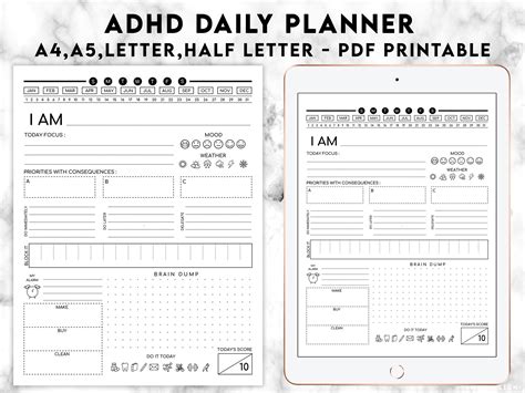 Adhd Printable Planner Printable Word Searches