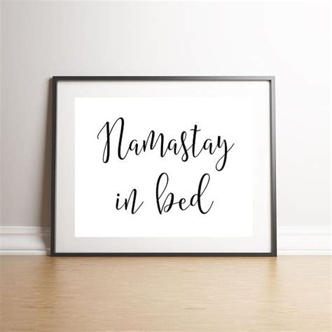 Bedroom Wall Decor Namastay In Bed Modern Wall Art Bedroom Printable