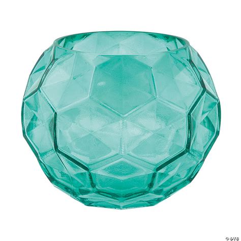 Teal Textured Glass Vase | Oriental Trading