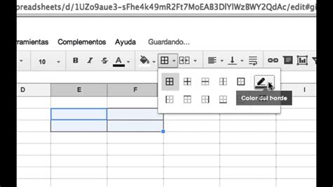 COMO CAMBIAR EL FORMATO Y ESTILO DE LOS BORDES EN GOOGLE HOJAS DE