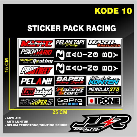 Jual Stiker Pack Racing Sponsor Stiker Set Lembaran Racing Stiker Motor